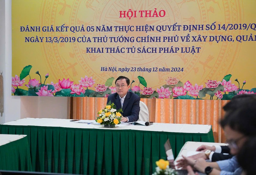 Hội thảo đánh giá kết quả 05 năm thực hiện Quyết định số 14/2019/QĐ-TTg ngày 13/3/2019 của Thủ tướng Chính phủ về xây dựng, quản lý, khai thác tủ sách pháp luật (TSPL).