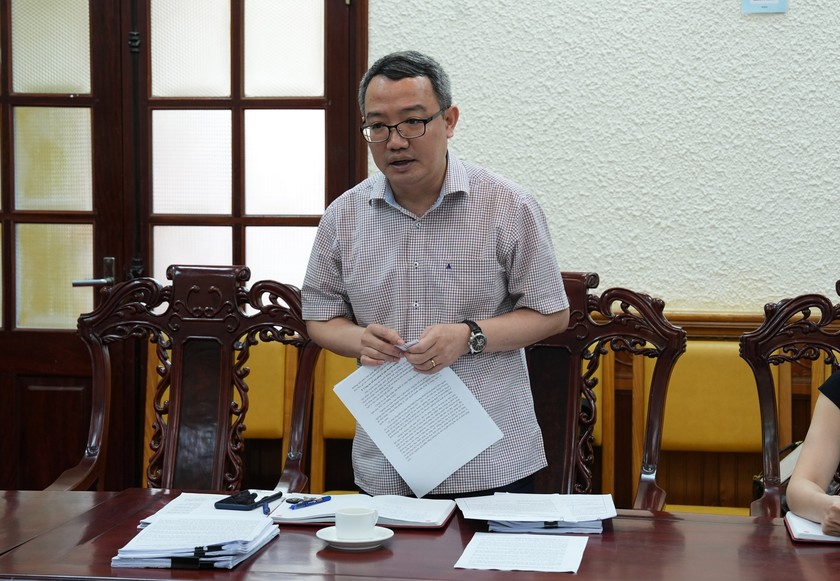 Ông Hồ Quang Huy, Cục trưởng Cục KTVB&amp;QLXLVPHC phát biểu tại buổi làm việc.