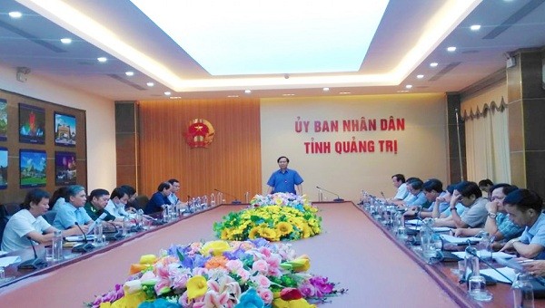 Chủ tịch UBND tỉnh Quảng Trị Võ Văn Hưng phát biểu tại cuộc họp
