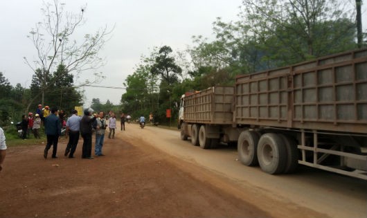 Hiện trường vụ tai nạn.