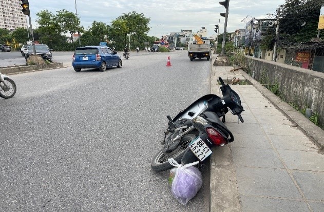 Hiện trường vụ tai nạn giao thông.