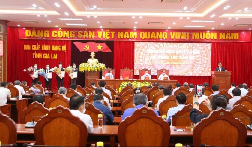 Hội nghị công bố các quyết định về công tác cán bộ đối với chức danh chủ chốt đối với các Sở, ban ngành tại Gia Lai.