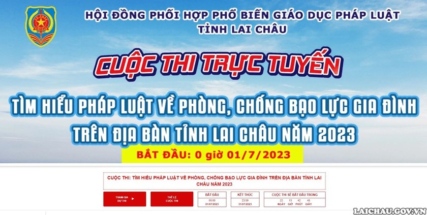 Tỉnh Lai Châu tổ chức cuộc thi "Tìm hiểu pháp luật về phòng, chống bạo lực gia đình năm 2023”