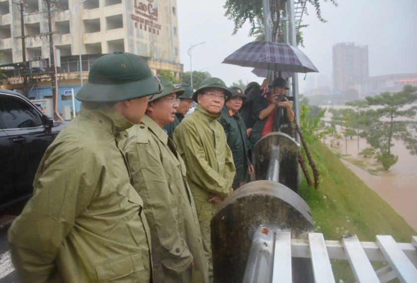 Phó Thủ tướng Lê Thành Long kiểm tra tình hình phòng, chống bão lũ tại Lào Cai