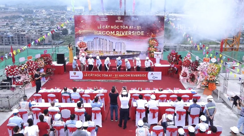 Lào Cai: Cất nóc dự án khu nhà ở xã hội Hacom Riverside