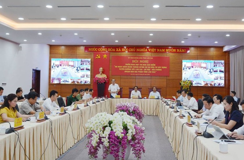 Phát động 90 ngày đêm hoàn thành GPMB dự án đầu tư xây dựng tuyến đường sắt Lào Cai - Hà Nội - Hải Phòng