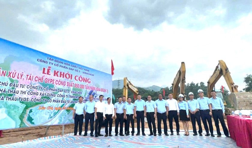 DAP số 2 - Vinachem khởi công giai đoạn 1 dự án xử lý, tái chế 850.000 tấn gyps/năm