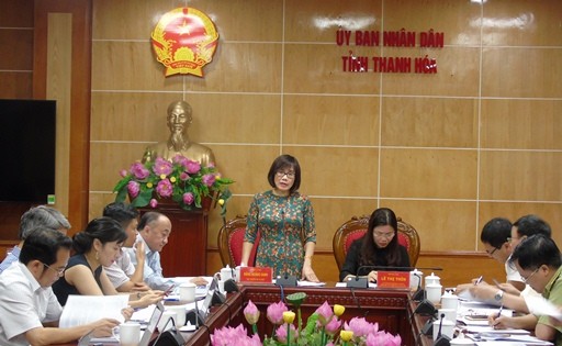 Thứ trưởng Bộ Tư pháp Đặng Hoàng Oanh phát biểu tại buổi làm việc