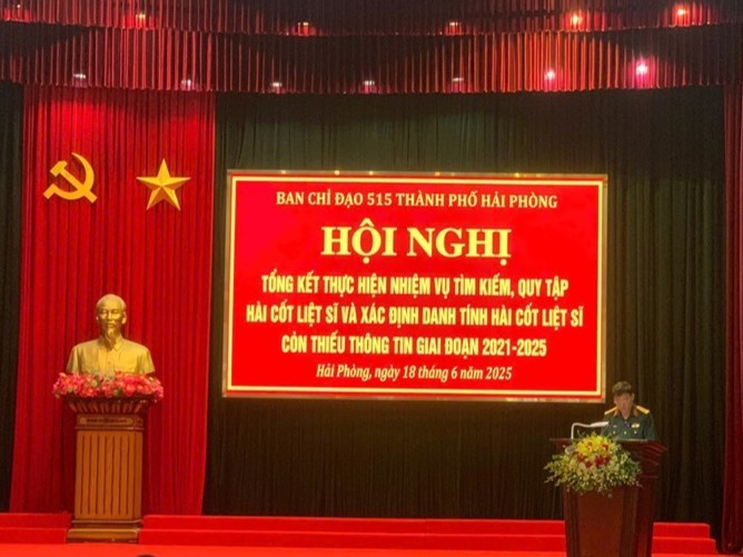Trong giai đoạn 2021 – 2025, thành phố Hải Phòng đã tìm kiếm, quy tập được hơn 2.400 bộ hài cốt liệt sĩ.