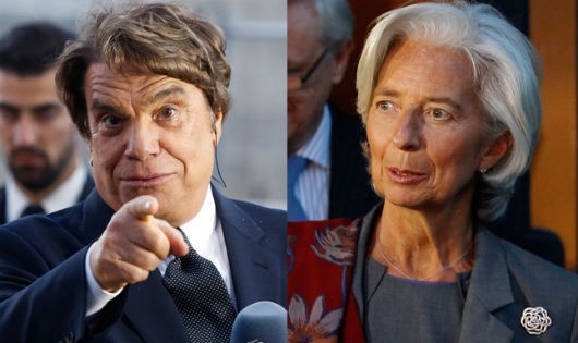  Bà Lagarde (phải) và doanh nhân Bernard Tapie