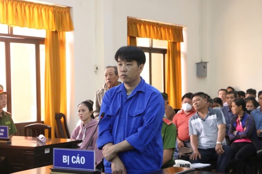 Bị cáo Khải tại phiên tòa.