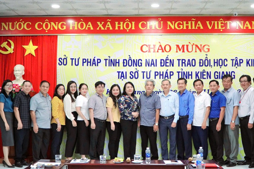 Hội đồng phối hợp phổ biến, giáo dục pháp luật tỉnh Đồng Nai học tập kinh nghiệm tại Kiên Giang